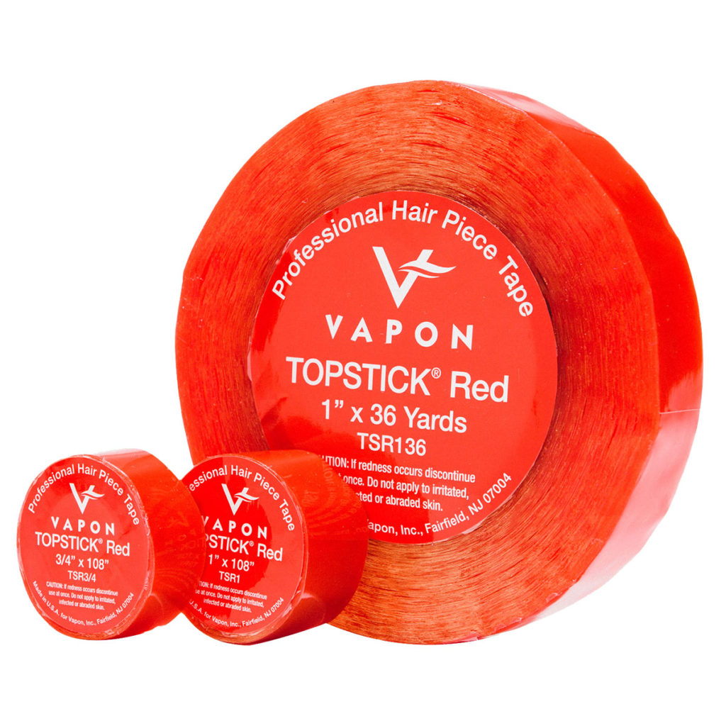 Vapon Topstick - The Original Men's Grooming Tape - 50 Count 1/2 x 3  Double Sided, Self Adhesive, Clear Tape for Toupee and Wig Adhesion - Hypo